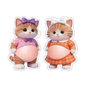 Juguete de Vinilo Creativo y Adorable de Shiba Inu, Cachorro con Gran Vientre, Juguete Antiestrés, Adhesivo Decorativo Anticolisión para Coche y Hogar, de Doble Uso - Product Image 1