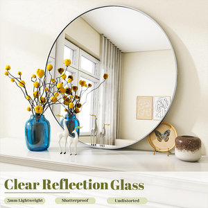 Tùy chỉnh vòng tròn lớn Vòng bạc gương kính hiện đại lõm lồi thiết kế với khung nhôm cho hộ gia đình - Product Image 5