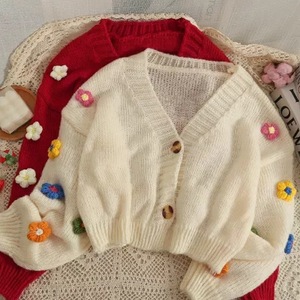 SCONTO 50% NUOVO Cardigan Primaverile da <span class=keywords><strong>Donna</strong></span> Lavorato a <span class=keywords><strong>Maglia</strong></span> con Motivo Floreale, Maglione Casual Vintage con Scollo a V e Vestibilità Morbida, Capispalla Femminile - Product Image 1