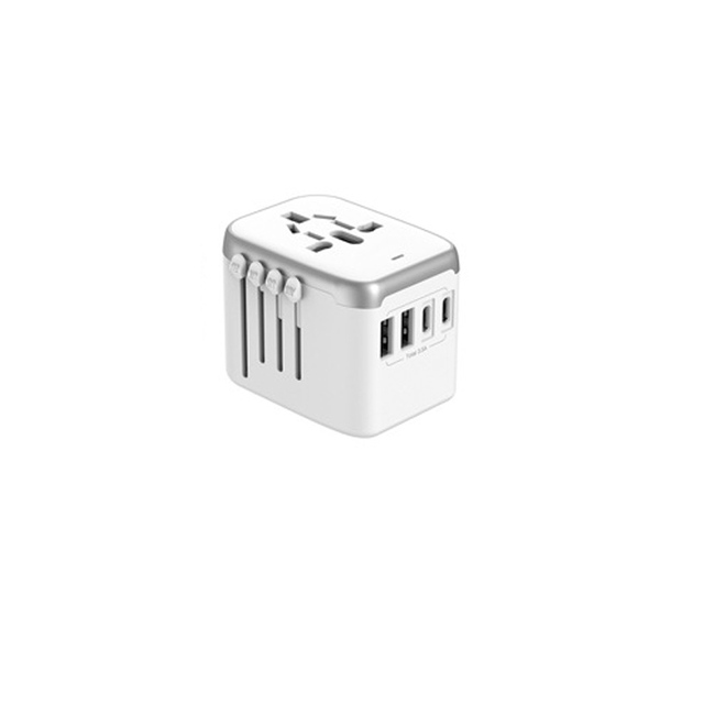 Lulin New Arrival PD 20W 2 USB 2 Type-C Ports Smart Socket Travel Adapter with Universal UK/US/AU/EU Plugs