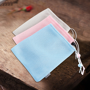 Factory Wholesale Customized Small Mesh <b>Bags</b> with Drawstring Polyester Nylon <b>Net</b> Storage Drawstring Pouch - Product Image 3