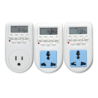 Temporizador programable Digital LCD, temporizador electrónico con enchufe de la UE, Reino Unido, EE. UU., para dispositivos de jardín doméstico para sistema de nebulización
