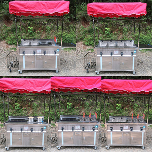 Nouveau chariot à snacks multifonctionnel personnalisé avec parasol, barbecue mobile, tacos, frites, hamburgers, hot-dogs, camion de nourriture - Product Image 6