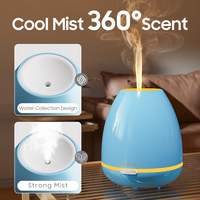 Diffuseur d'arômes ultrasonique pour la maison et les grandes pièces, avec humidificateur à brume froide et purificateur d'air, design élégant