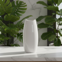 Vase en céramique émaillée moderne ARM LVG, ensemble de 3 pièces, blanc, décoration artistique créative pour la maison, vase à fleurs, récipient floral design
