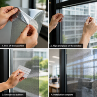 Écran LED transparent flexible P3.91 auto-adhésif, 85 % de transparence, 4500 nits, pour affichage publicitaire en vitrine de centre commercial