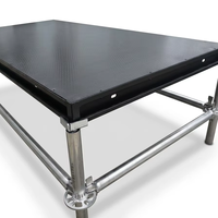Plateforme de scène portable en alliage d'aluminium Layher à hauteur réglable, charge lourde, pliable, montage rapide, pont modulaire antidérapant