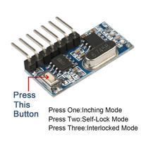 Code d'apprentissage 433MHZ, 15 clés, télécommande + module de réception RF, décode la sortie, signal haut niveau