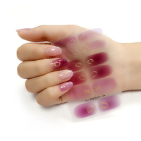 Échantillon Gratuit OEM Personnalisé 12 Bandes de Vernis à Ongles en Gel Autocollantes 3D Imperméables Manucure Rapide Art Français Sûr pour les Enfants