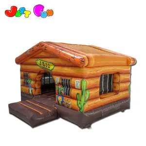 Justfun house jail chalet for sale  best price inflatable bouncer 18oz/1000d pvc slide en71