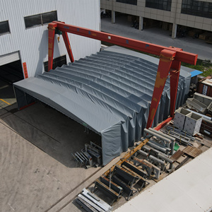 Grande tente industrielle, auvent extérieur, activité, télescopique, mobile, rétractable, garages, auvents, abris de voiture, simple, nature - Product Image 1