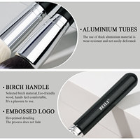Ensemble professionnel de 20 pinceaux de maquillage à poils synthétiques et manche en bois pour application de poudre, anticernes et eye-liner sur le visage et les lèvres