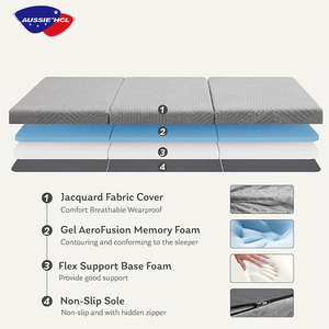 Cao Cấp Bán Buôn Giường Có Thể Gập Lại Nệm Đồ Nội Thất Nhà Trong Một Hộp Đôi Vua Kích Thước Duy Nhất Latex Gel Bộ Nhớ Bọt Nệm Tooper - Product Image 3