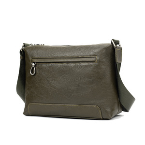 Laualsten Men's Shoulder <b>Bag</b> Genuine Leather Avocado Green Lightweight Casual Crossbody <b>Bag</b> Everyday Use Spring 2024 - Product Image 5