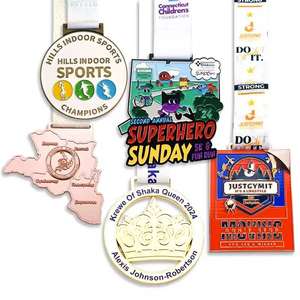 Médailles et trophées sportifs personnalisés en alliage de zinc plaqué or 3D avec logo pour la danse et le cheerleading, idéaux pour la publicité - Product Image 6