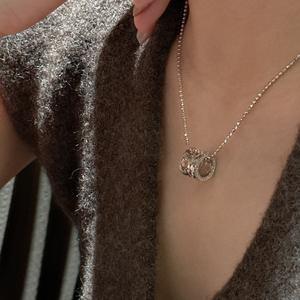 Collares de Plata de Ley S925 con Cadena CNC, Estilo Francés Simple y Elegante, Joyería Fina Brillante, Colgantes de Moda - Product Image 2