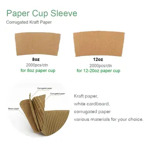 Disposable Coffee Cup Sleeve Paper Coffee Sleeves To Go Coffee Paper Cups Suitable For Home Shops And Cafes