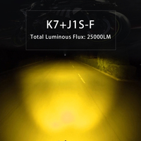 Projecteur de moto JPAD K7+J1S-F de haute qualité, phare antibrouillard LED blanc haute/basse intensité 250W 12-15V, en alliage d'aluminium, super lumineux