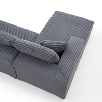 Sofá Cama Convertible en Forma de L, en Oferta, con Espuma Comprimida y Tela de Sherpa, para Sala de Estar Moderna, Centro Comercial o Villa