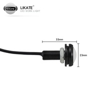 Lzlkt — lampe Led double couleur, œil d'aigle, lumière blanche + ambre, pour stationnement, ampoule, 23mm, 5630 6SMD, dc 12v