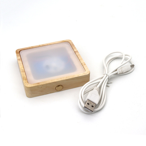 Lampe de table carrée en bois, lampe de table LED créative, lampes LED <span class=keywords><strong>3D</strong></span> en bois, lampes de nuit carrées LED, éclairage domestique, décoration de chambre - Product Image 6