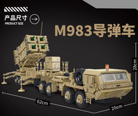 Nouveauté PANLOS 628014 M983 véhicule missile bricolage modèle voiture blocs de construction compatibles avec toutes les grandes marques de jouets pour enfants