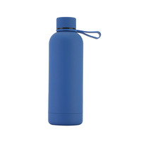 Bouteille d'eau mate en acier inoxydable 304 de 500 ml pour sport, petite ouverture, pour extérieur, collection 2023 Beauchy, vente chaude, avec revêtement en caoutchouc