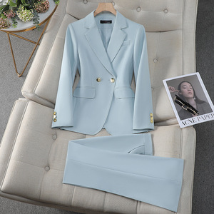 Women's Black Pants Suit Polyester Blend Anti-Wrinkle Professional Workwear Formal Wear - Product Image 4