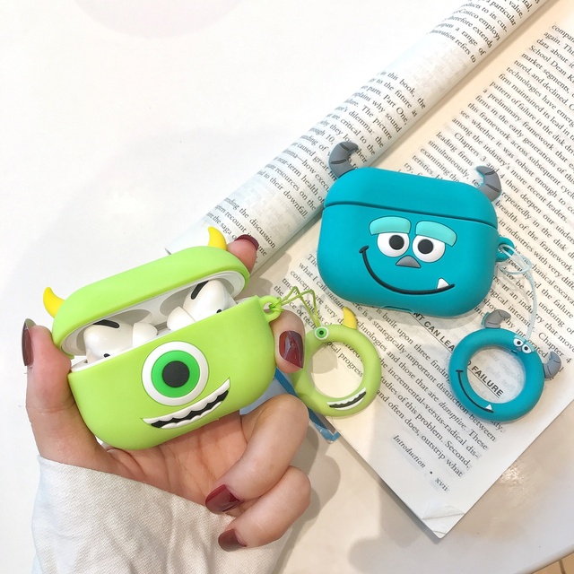 Silicone Headphone Cover for Airpods Pro Case 3D Cute Cartoon Monsters Mike Sully Earphone Case for Air Pods 3 Ear Pods Cases