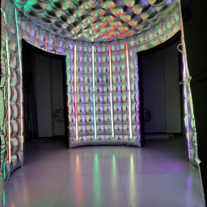 Château gonflable portable noir <span class=keywords><strong>pas</strong></span> <span class=keywords><strong>cher</strong></span> avec lumière LED pour selfie, <span class=keywords><strong>cube</strong></span> <span class=keywords><strong>photo</strong></span> 360, photomaton gonflable, tente de photographie - Product Image 1