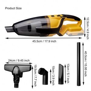Portable 2-en-1 Mini <span class=keywords><strong>aspirateur</strong></span> <span class=keywords><strong>sans</strong></span> <span class=keywords><strong>fil</strong></span> 120W puissant <span class=keywords><strong>chargeur</strong></span> de voiture compact polyvalent portable ABS - Product Image 2