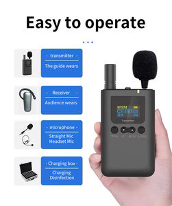 Sistema de Guía Turística Inalámbrico con Receptor y Transmisor de Gancho para la Oreja, Alcance de 100m, Calidad de Sonido Clara para Capacitación Educativa - Product Image 4