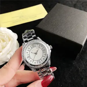 뜨거운 판매 럭셔리 다이아몬드 스테인레스 스틸 커버 INVICT 디자이너 손목 시계 여성용 석영 시계