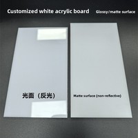 Plaque de verre acrylique givré blanc laiteux, porcelaine blanche, verre organique, pour boîte à lumière, traitement translucide personnalisé, gravure, perçage P111