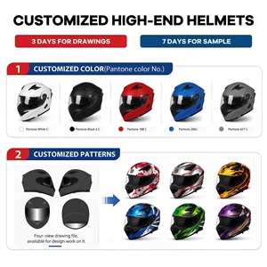Neuer Bunter Erwachsenen-Motorradhelm Modular DOT 3C Outdoor-Fahrhelm Mit Schutzbrille zum Fahren - Product Image 4