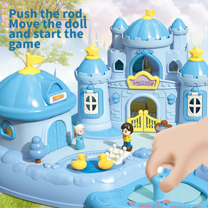 Ensemble de jeu d'imitation pour enfants en plastique ABS, Château de rêve de princesse avec lumières musicales et contrôle magnétique, pour l'éveil éducatif et l'interaction parent-enfant - Product Image 3