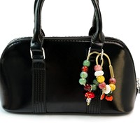 Trendy handgemaakte acryl kralen tasbedel 2026, gepersonaliseerde U-vormige karabijnhaak tas hanger accessoire, schattige fruit tasbedels