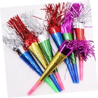 Merveilleux Articles De Fête En Gros Pas Cher Prix Support DIY CustomBrilliant Blue Blow Horn Party Blow Air Horn Party Paper Horn