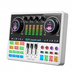Scheda Audio Esterna <span class=keywords><strong>Professionale</strong></span> DJ20 con Cancellazione del Rumore, Interfaccia di Registrazione in Studio Portatile per PC/Telefono, Doppia Funzione per Trasmissioni - Product Image 3