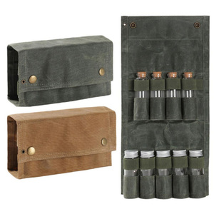 Juego de herramientas de cocina portátil para exteriores, caja de condimentos y organizador de tarros Mason, Camping, barbacoa, supervivencia, incluye Lona de cera de aceite - Product Image 2