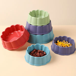 Único pétalo en forma de sensación esmerilada PP Pet Bowls Dog Feeder al por mayor para perros y gatos - Product Image 1