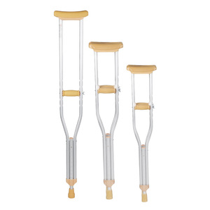 Béquille sous-bras en alliage d'aluminium réglable en hauteur avec patins antidérapants épaissis pour le soutien à la marche - Product Image 1
