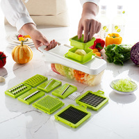 Assortiment de préparation rapide de salades pour les vendeurs d'articles ménagers, kit de trancheuse manuelle à mandoline de 17 pièces