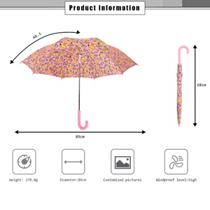 Mini Katana Custom Pink Polyester Kids Umbrella <b>Cute</b> Custom Teddy <b>Bear</b> Design with UV Sun Protection for Children - Product Image 5