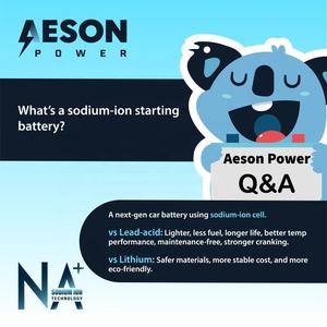 새로운 에이슨 파워 55D26R 나트륨 이온 자동차 배터리 MF 시동용 12V 450CCA 2700회 사이클 4.5KG 경량 긴 수명 - Product Image 5