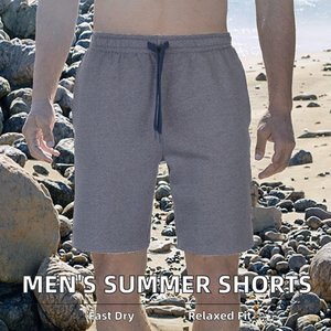 Shorts de sport décontractés d'été pour hommes de haute qualité, personnalisables avec logo, séchage rapide, respirants, coupe ample, imprimés, en toile tissée mi-longue - Product Image 3