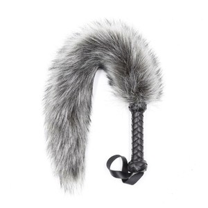 Scatola personalizzata gratuita manico in pelle di volpe coda di pelliccia frusta culo sculacciata Paddle Bondage Flogger <span class=keywords><strong>Bdsm</strong></span> schiavo giocattolo erotico - Product Image 3
