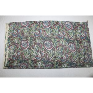 Tela de Algodón Estampada a Mano con un Hermoso Diseño de Hojas, Textil Artesanal Tradicional de Jaipur para Prendas Femeninas - Product Image 5