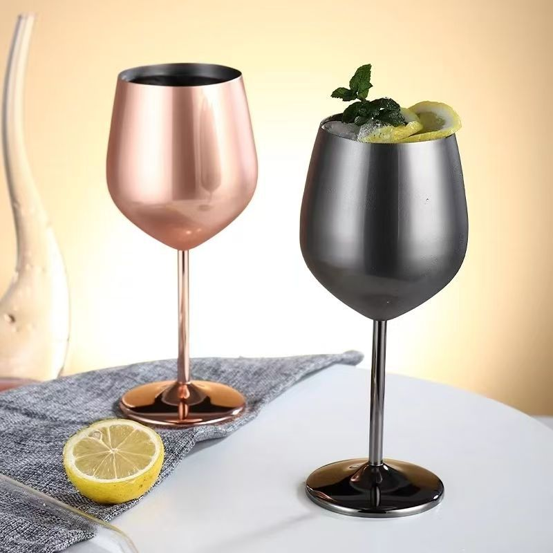 Custom 16oz Rose Gold Stainless Steel Champagne Flute Wine Goblet - Hangzhou Sijiang