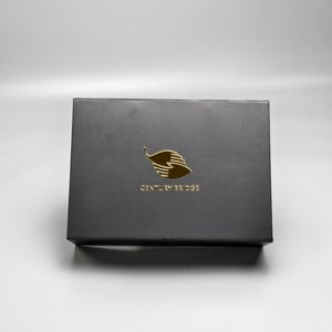 Handmade Black Foldable Cardboard Gift <b>Boxes</b> Magnetic Closure Custom Logo Recycled <b>Paper</b> Packaging for Matt Lamination Sponge - Product Image 1